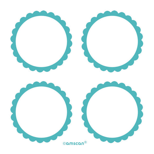 Labels Scalloped - Robins - egg Blue Pack of 5