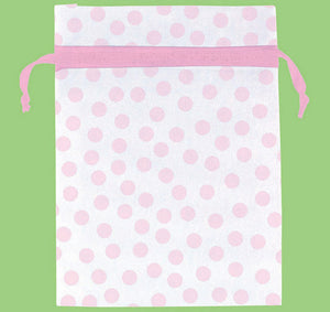 Pink Dots Organza Bags 12ct Pack of 12