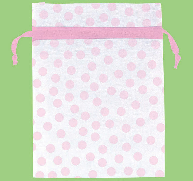 Pink Dots Organza Bags 12ct Pack of 12