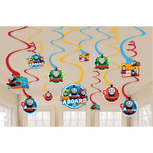 Thomas All Aboard Swirl Decorations Pack of 12