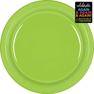 Premium Plastic Plates 23cm 20 Pack - Kiwi Pack of 20