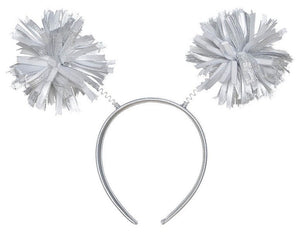 Pom Pom Headbopper -  Silver