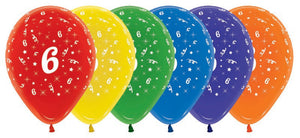 Sempertex 30cm Age 6 Crystal Assorted Latex Balloons Pack of 25