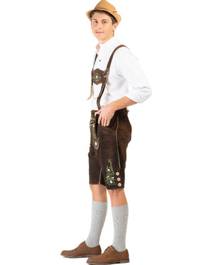 Heinrich Authentic Leather Lederhosen Mens Costume