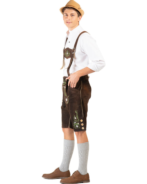 Heinrich Authentic Leather Lederhosen Mens Costume