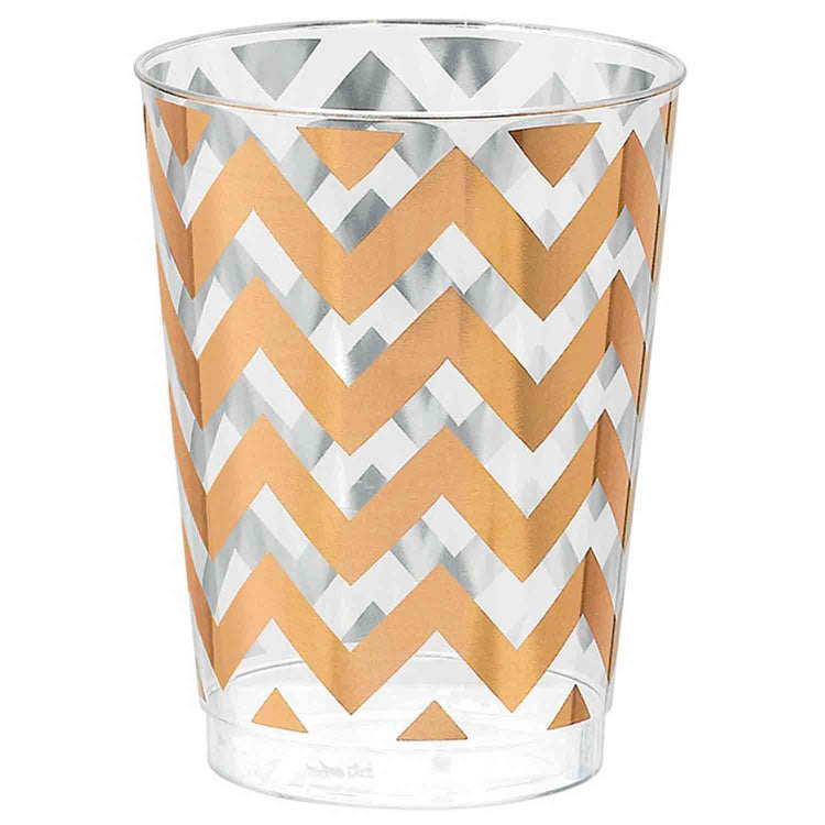 Premium Chevron Rose Gold 295ml Tumbler Pack of 20