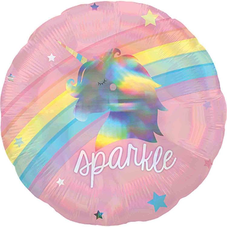 45cm Standard Holographic Magical Rainbow sparkle Unicorn S55