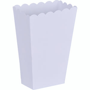 Popcorn Favor Boxes Small White Pack of 5