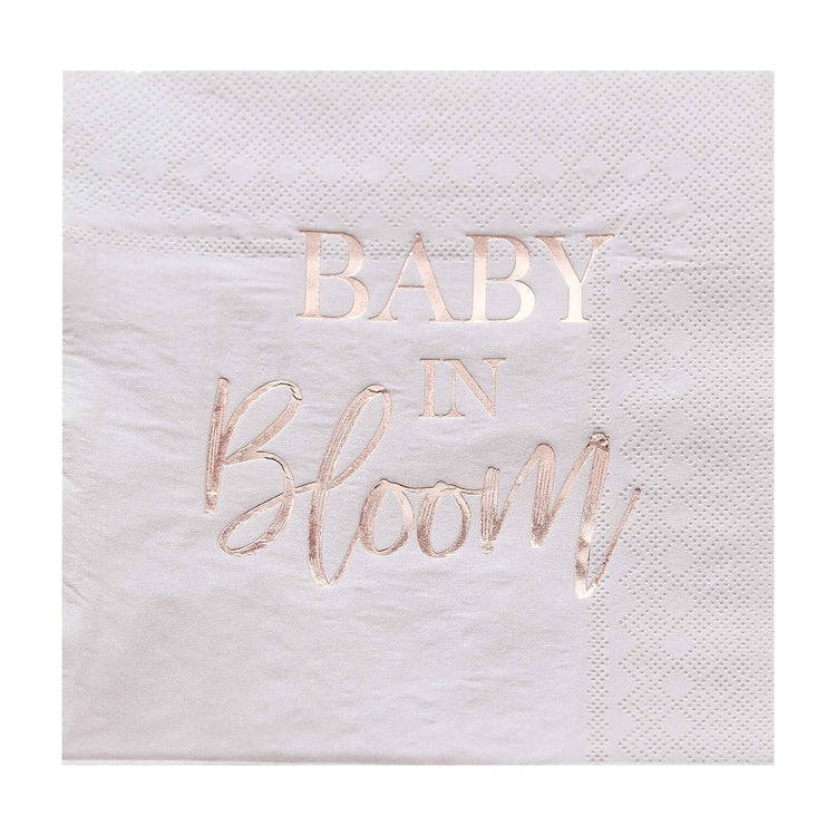 Baby in Bloom Lunch Napkins Foiled Pack of 16