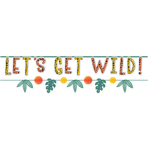 Get Wild Jungle Ribbon Banner Kit Pack of 2