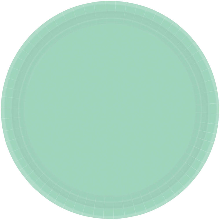 Paper Plates 26cm Round 20CT - Cool Mint Pack of 20