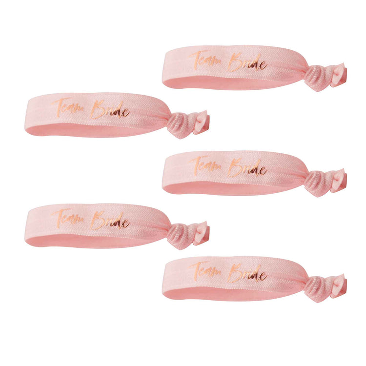 Floral Hen Party Hair Band Tie Pack of 5