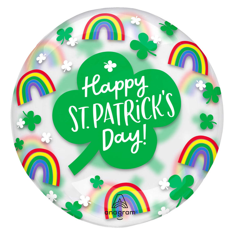 Printed Clearz Happy St Patrick's Day Rainbows & Shamrocks G20