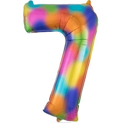 SuperShape Rainbow Splash Numeral 7. L34