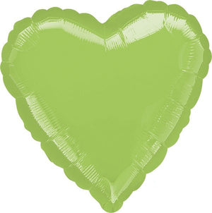 45cm Standard HX Heart Metallic Lime Green S15
