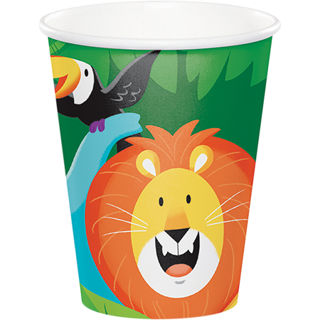 Jungle Safari Cups Paper 266ml Pack of 8