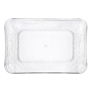 Premium Rectangular Tray Clear Hammered Look