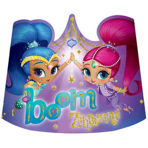 Shimmer and Shine Paper Tiaras Pack of 8