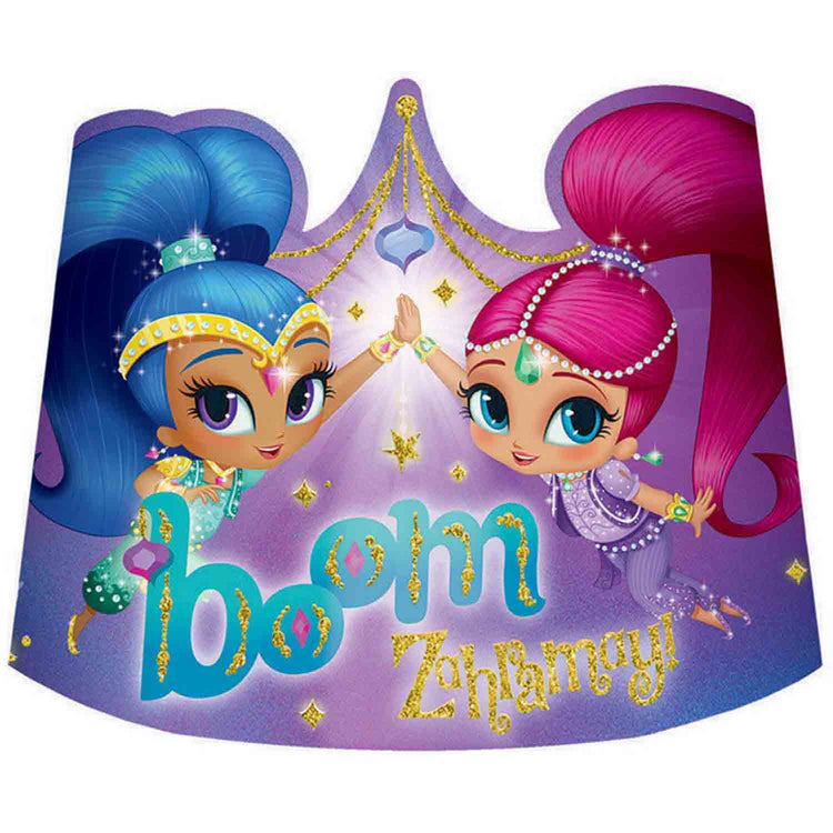 Shimmer and Shine Paper Tiaras Pack of 8