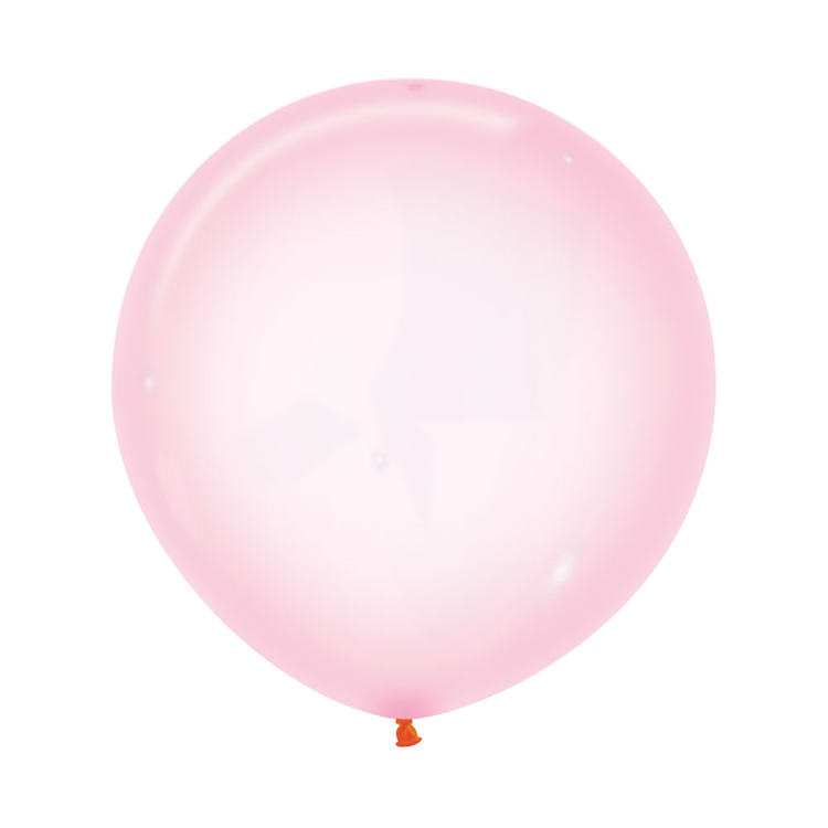 Sempertex 60cm Crystal Pastel Pink Latex Balloons 309, 3PK Pack of 3