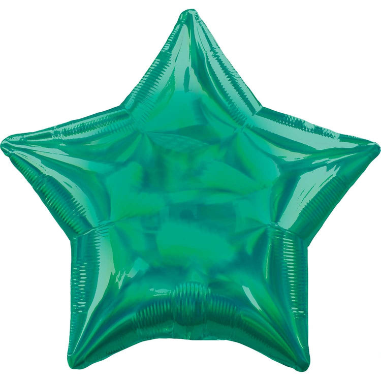 45cm Standard Holographic Iridescent Green Star S40