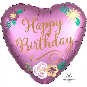 45cm Standard Satin XL Happy Birthday Satin Flowers S40