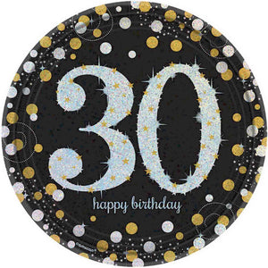 Sparkling Celebration 30 23cm Prismatic Paper Plates