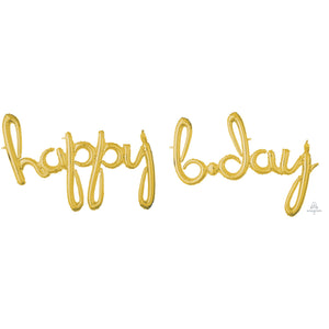 CI: Script Phrases happy bday Gold G50