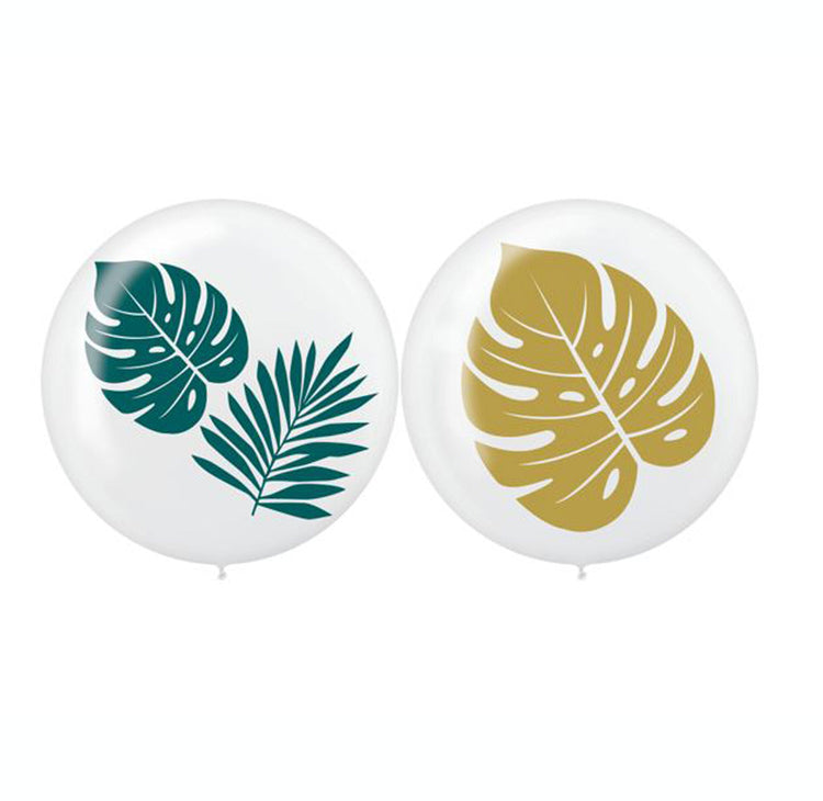 Key West Palm Leaf 60cm Latex Balloons Pack of 2