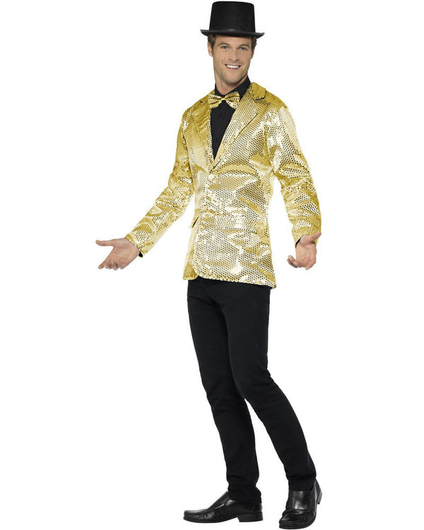 Gold Sequin Jacket Mens Costume