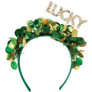 Irish Lucky Tinsel Headband