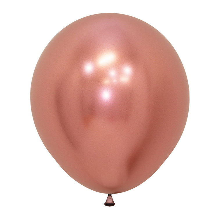 Sempertex 45cm Metallic Reflex Rose Gold Latex Balloons 968, 6PK Pack of 6