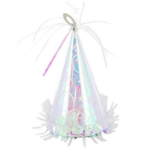 Party Hat Balloon Weight - Iridescent