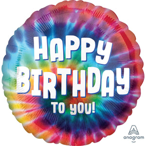 45cm Standard HX Tie Dye Happy Birthday To You S40