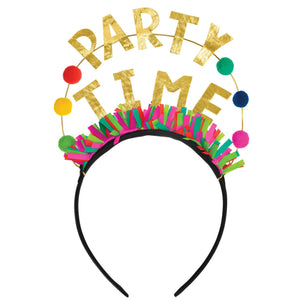 Happy Dots Party Time Glittered Headband