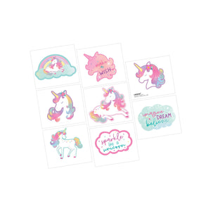 Enchanted Unicorn Tattoos Pack of 8