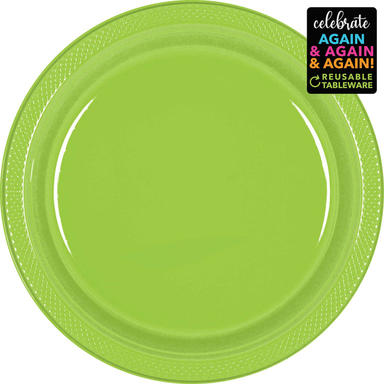 Premium Plastic Plates 17cm 20 Pack - Kiwi Pack of 20