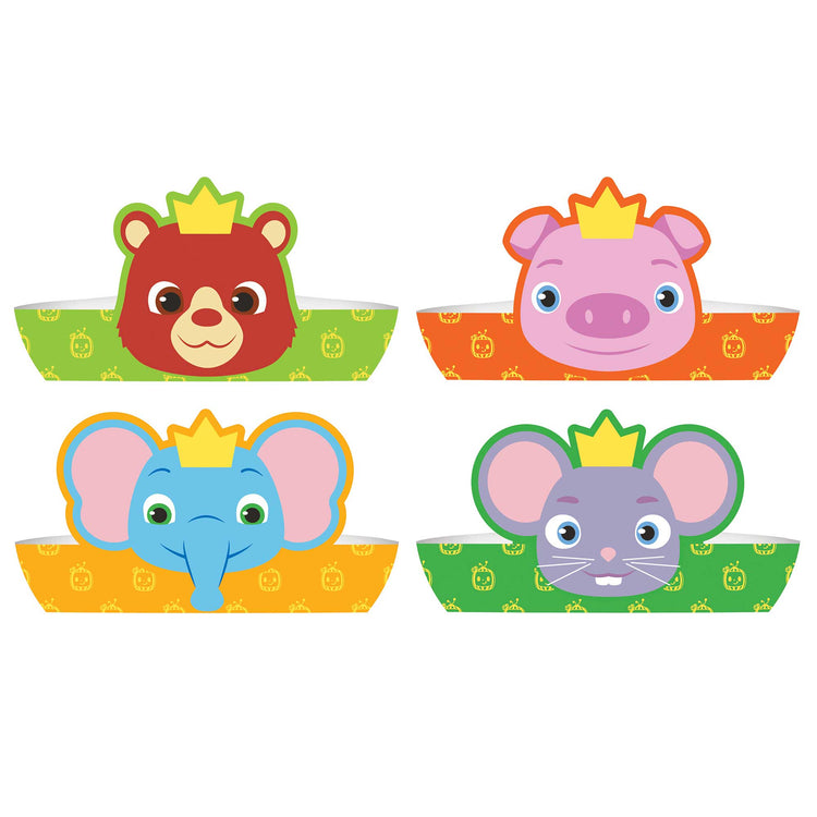 Cocomelon Paper Crowns Pack of 8