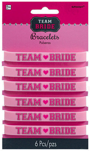 Team Bride Bracelets Pack of 6