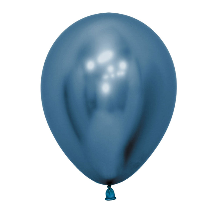 Sempertex 30cm Metallic Reflex Blue Latex Balloons 940, 50PK Pack of 50