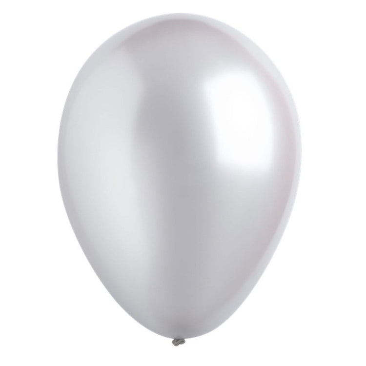 Metallic Silver 30cm Latex Balloons Bulk Pack of 200