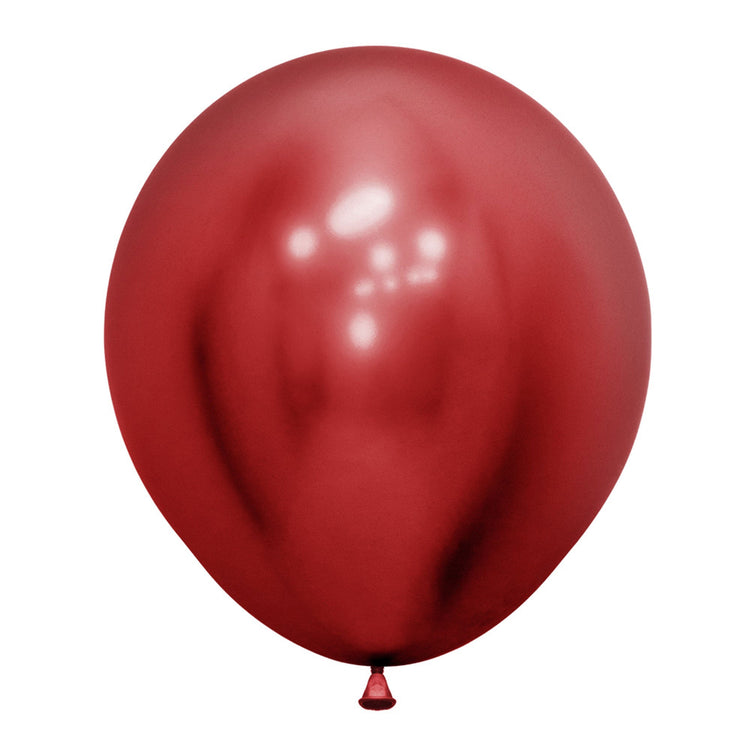 Sempertex 45cm Crystal Reflex Red Latex Balloons 915, 6PK Pack of 6