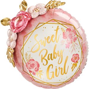 Multi-Balloon Sweet Baby Girl Floral Geo P70