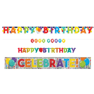 Birthday Celebration Banner Kit Pack of 4