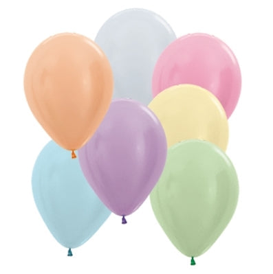 Sempertex 12cm Satin Pearl Assorted Latex Balloons Pack of 50