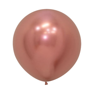 Sempertex 60cm Metallic Reflex Rose Gold Latex Balloons 968, 3PK Pack of 3