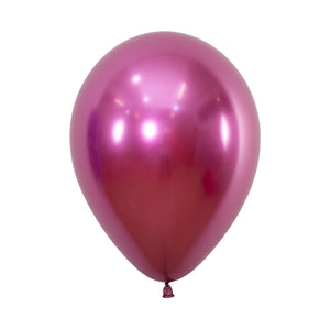 Sempertex 30cm Metallic Reflex Fuchsia Latex Balloons 912, 50PK Pack of 50