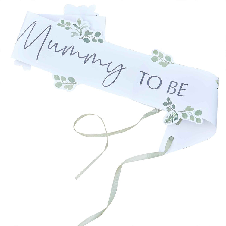 Botanical Baby Mummy to Be Botanical Baby Shower Sash