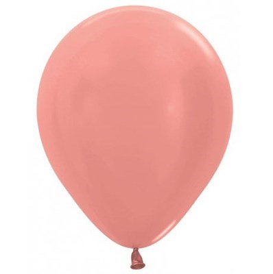 Sempertex 30cm Metallic Rose Gold Latex Balloons 568, 100PK Pack of 100