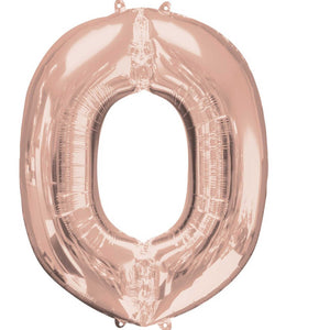 Rose Gold 83cm Letter O Super Shape Balloon